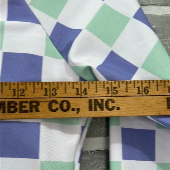 Attraco‎ Sport Purple-Green Plaid Long Sleeve Swimsuit UPF50+ Rash Guard Small - Picture 15 of 16